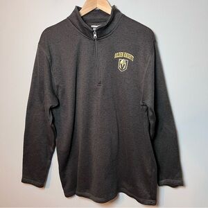 Vegas Golden Knights NHL 1/4 Zip Pullover Mens L Charcoal Gray Long Sleeve Shirt